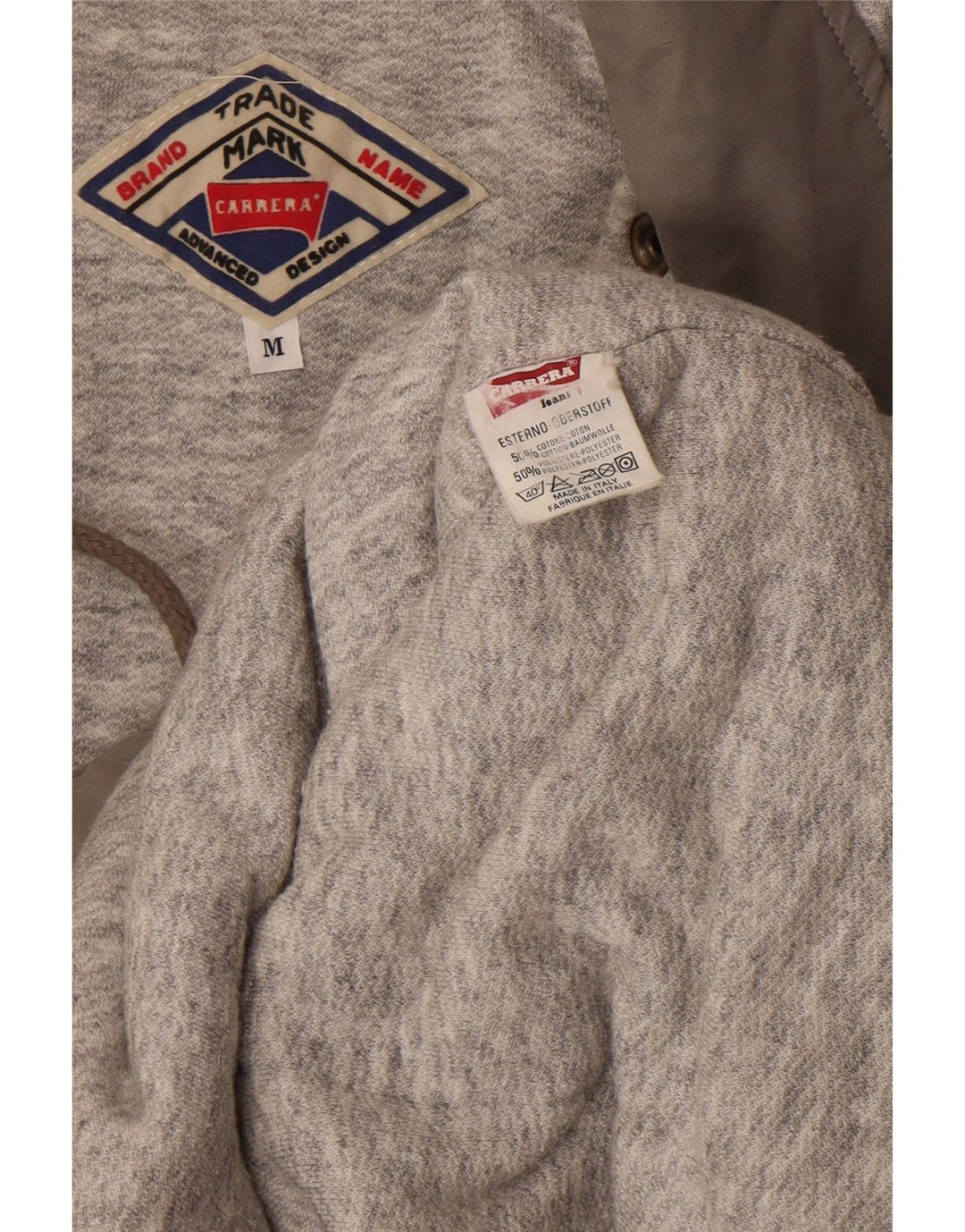 Carrera Veste bomber à capuche graphique pour homme UK 38 Gris moyen Colourblock