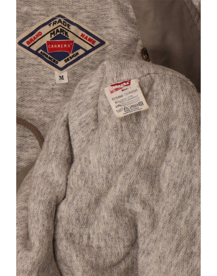 Carrera Veste bomber à capuche graphique pour homme UK 38 Gris moyen Colourblock