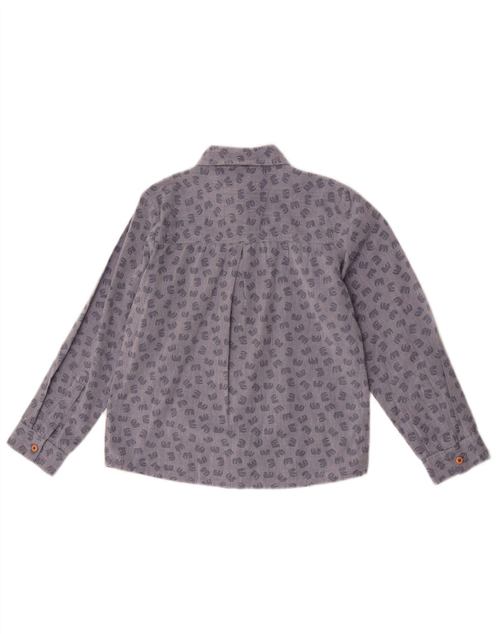 Chemise Monsoon garçon 9-10 ans coton imprimé animal bleu