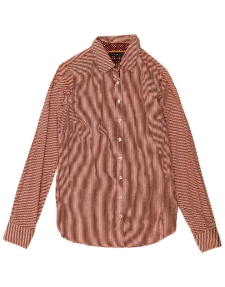 Tommy Hilfiger Chemise Femme US 6 Coton Rayé Rouge Moyen