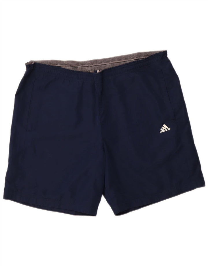 ADIDAS Short de sport Climalite pour hommes, grand, bleu marine, polyester