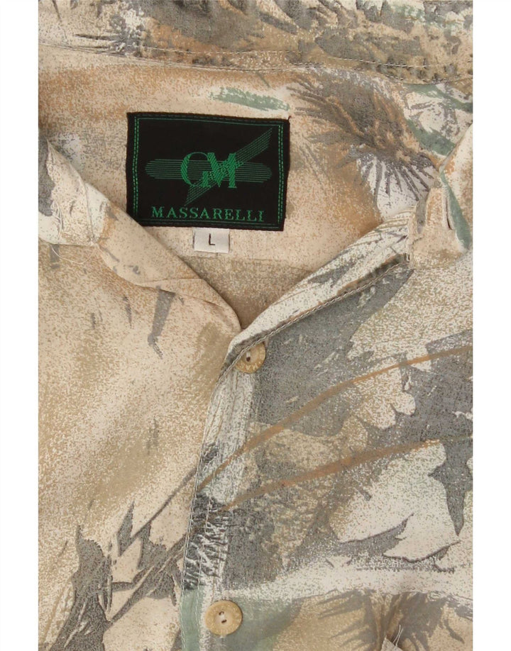 Chemise vintage à motif abstrait pour homme, grande taille, multicolore