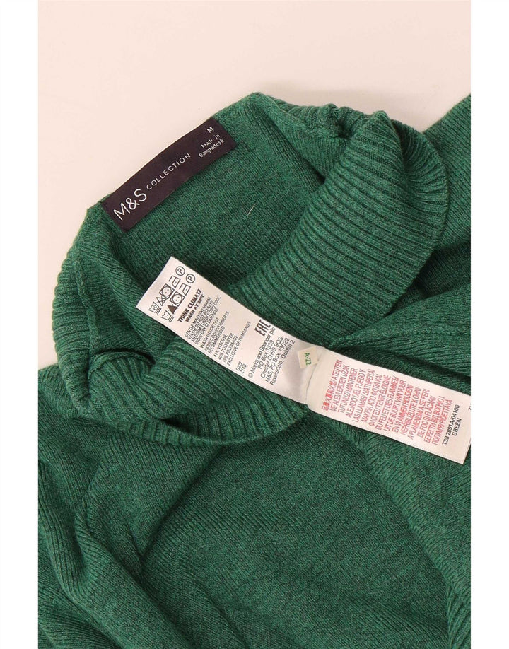 Marks & Spencer Pull col roulé pour femme UK 14 Vert moyen
