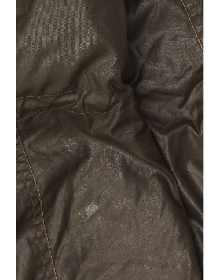 Marks & Spencer Veste à capuche en coton ciré pour femme UK 8 Small Kaki