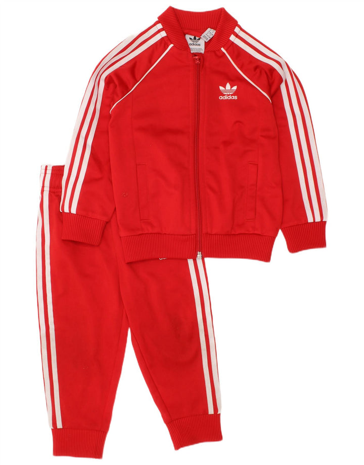 ADIDAS Pantalon de survêtement bébé fille 18-24 mois rouge polyester