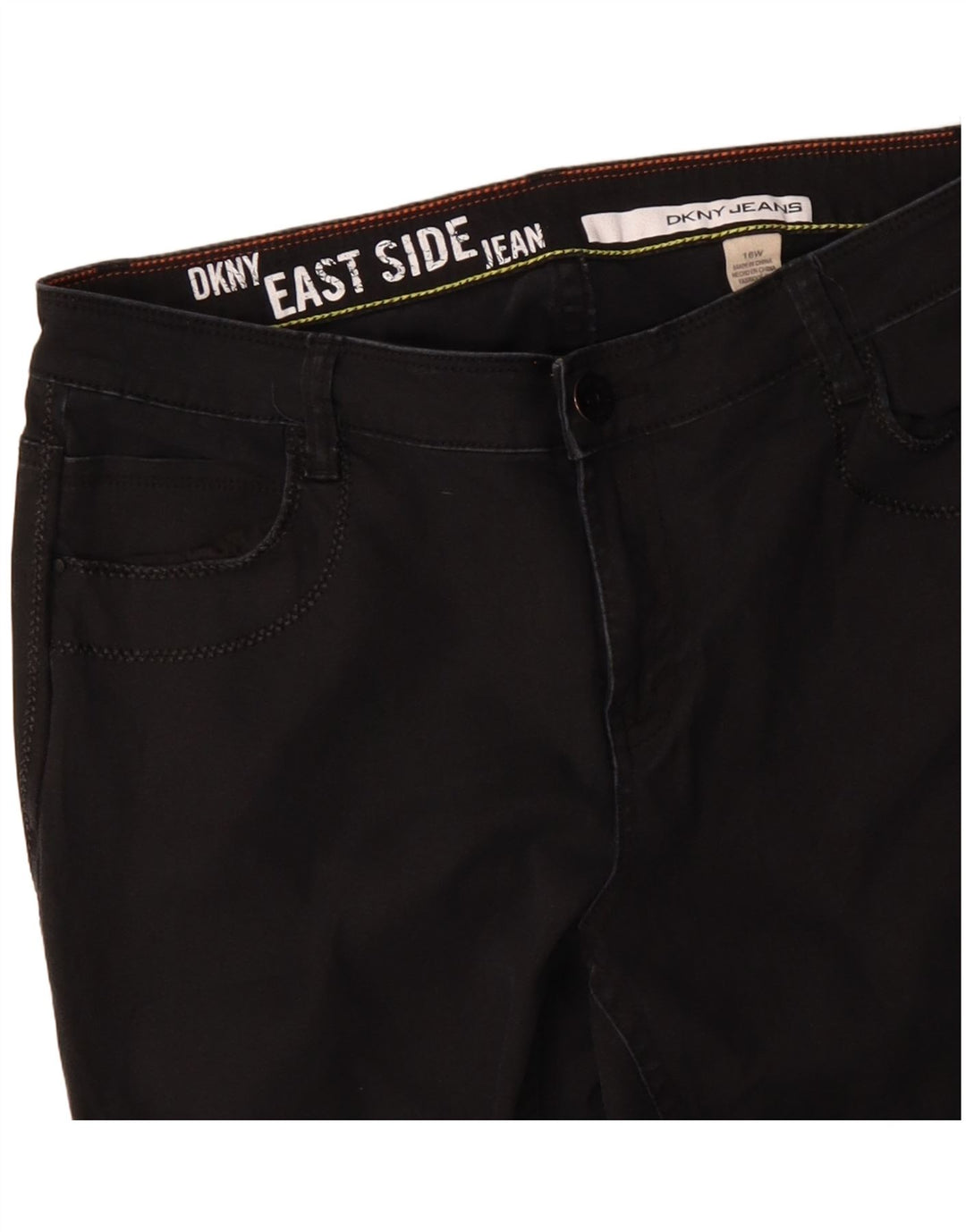 Dkny Jeans Bootcut Femme US 16 2XL W32 L31 Coton Noir