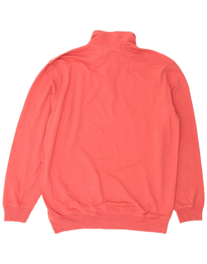 Izod Sweat-shirt à col boutonné pour homme en coton rouge moyen