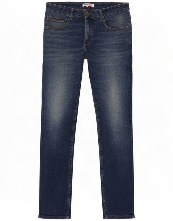 Tommy Hilfiger Mens Scanton Slim Jeans W38 L32 Bleu Coton
