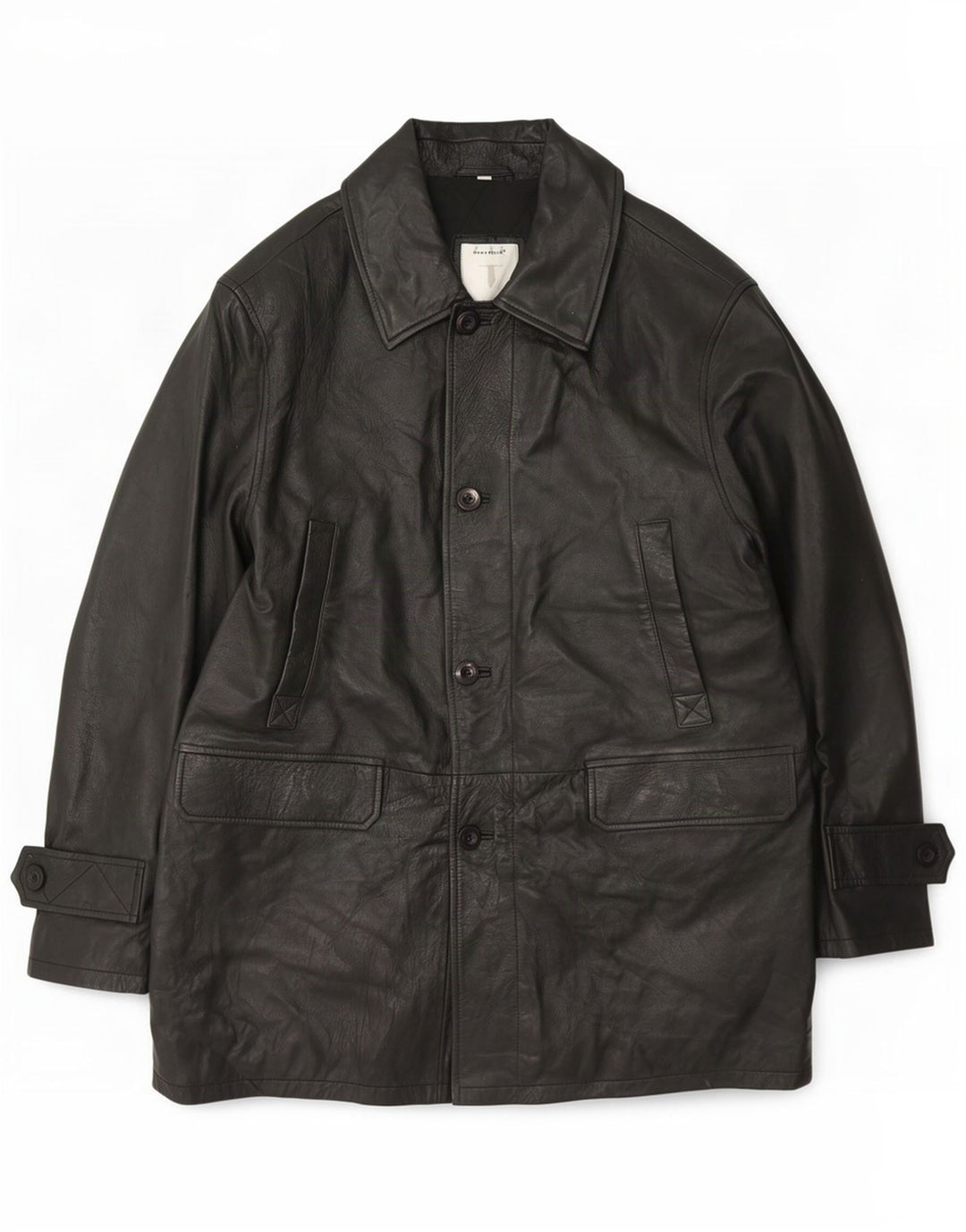 Conbipel Manteau en Cuir Homme IT 52 Large Noir