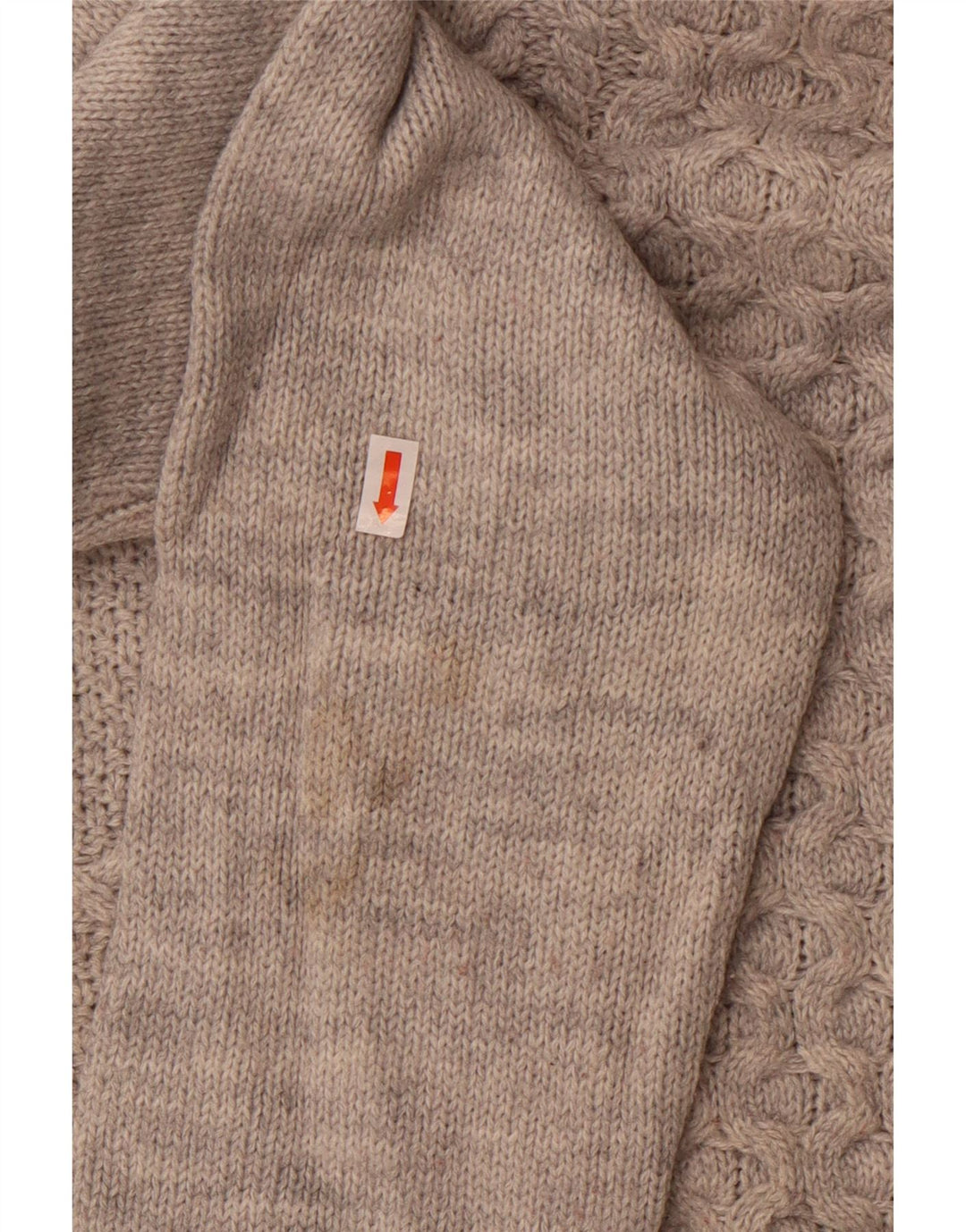 Zara Pull surdimensionné à col rond pour femme UK 10 Petit Acrylique Gris