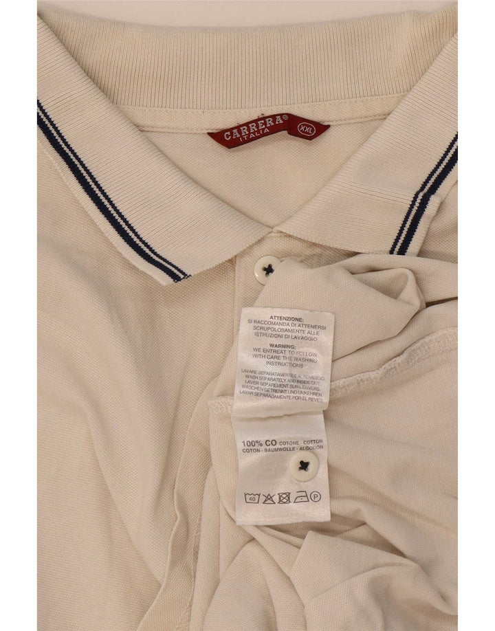 Carrera Polo Homme 2XL Blanc Rayé Coton