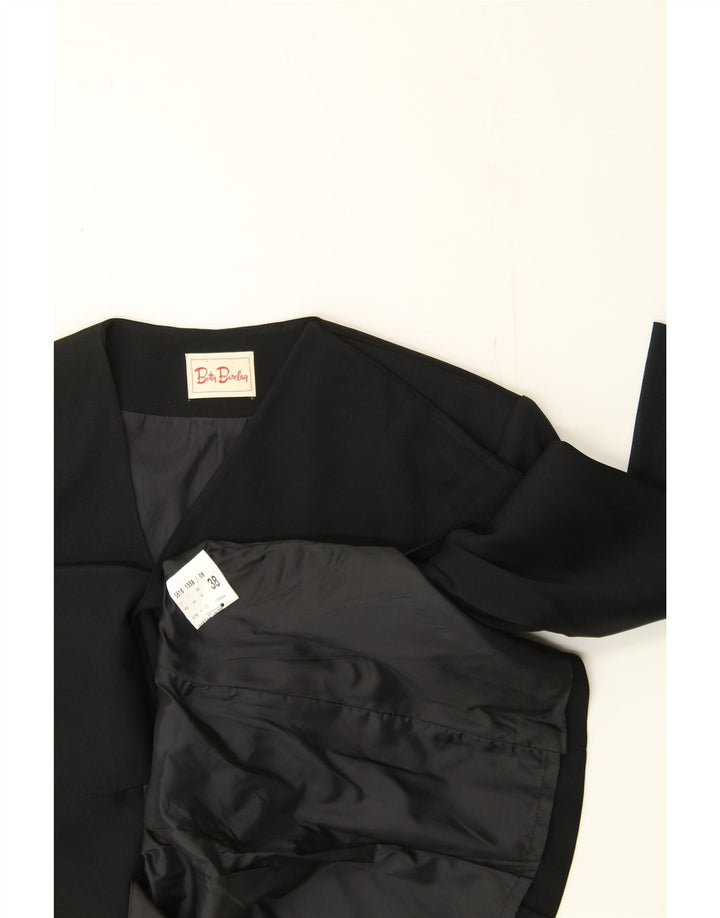BETTY BARCLAY Womens 5 Button Blazer Jacket UK 12 Medium  Black Acetate Vintage Betty Barclay and Second-Hand Betty Barclay from Messina Hembry 