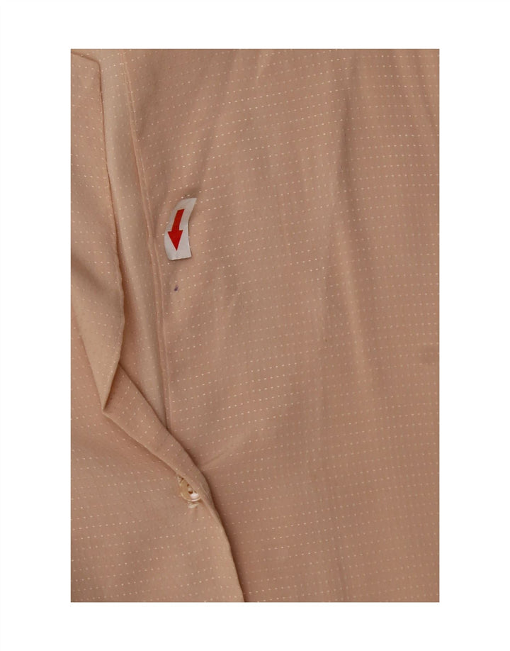 Chemisier chemise femme vintage UK 14 Beige moyen tacheté
