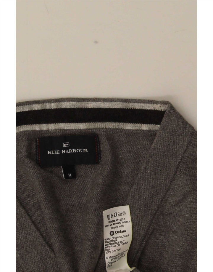 Marks & Spencer Pull Cardigan Blue Harbor Homme Gris Moyen Coton