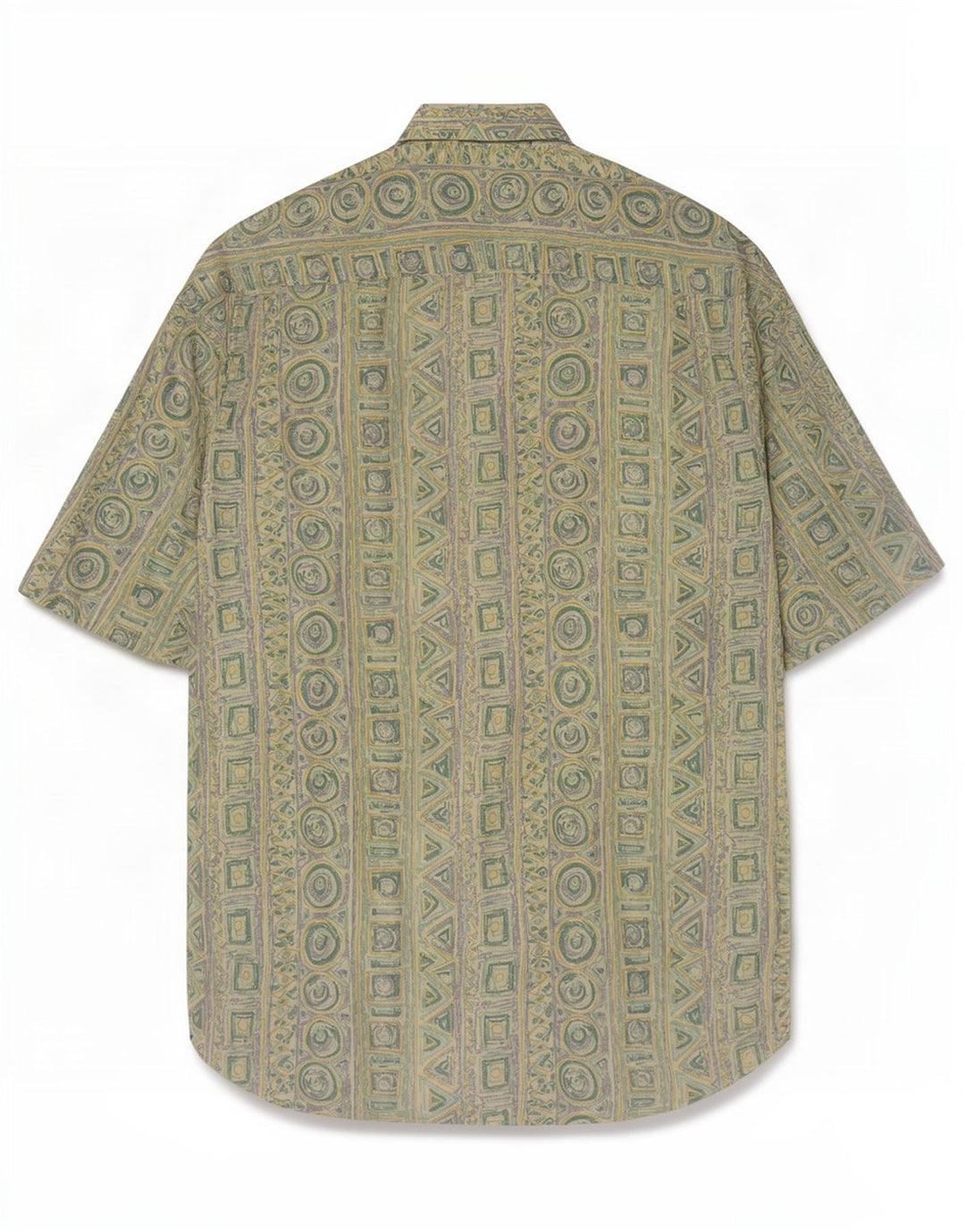 Rodrigo Chemise à Manches Courtes Homme Vert Moyen Géométrique