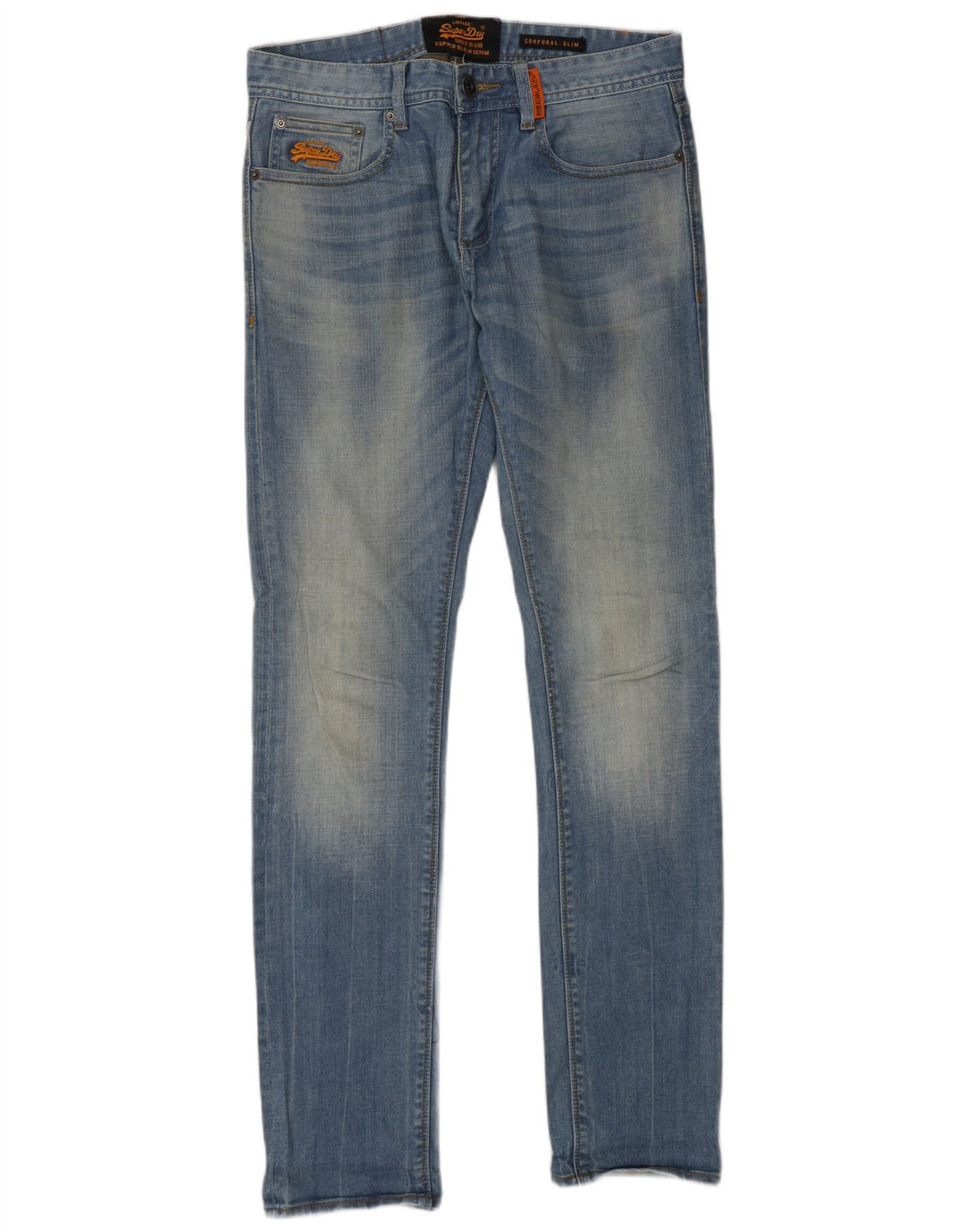 Superdry Jean Slim Corporal W30 L32 Homme Bleu Coton