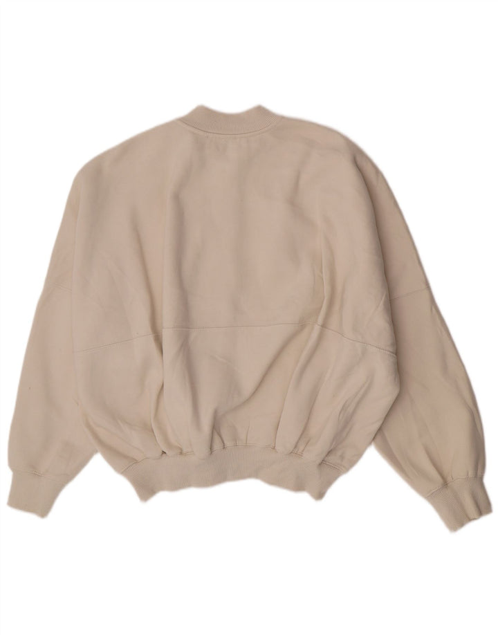 Zara Veste de survêtement surdimensionnée pour femme UK 16 Large Beige