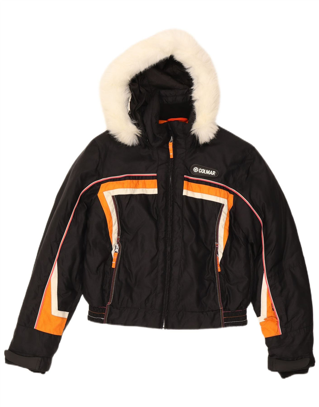 Colmar Veste coupe-vent à capuche pour femme EU 44 2XL Noir Colourblock