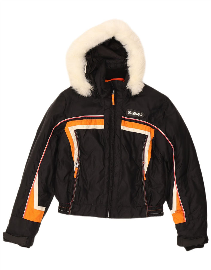 Colmar Veste coupe-vent à capuche pour femme EU 44 2XL Noir Colourblock