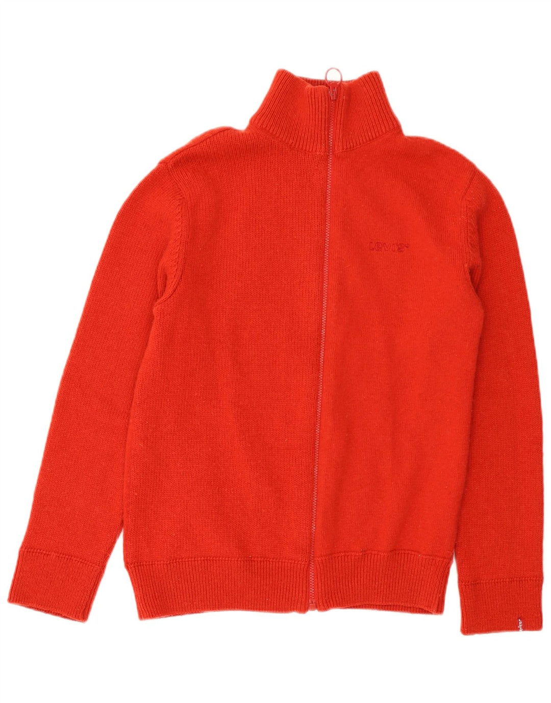 LEVI'S Cardigan Pull Homme Petit Rouge Laine