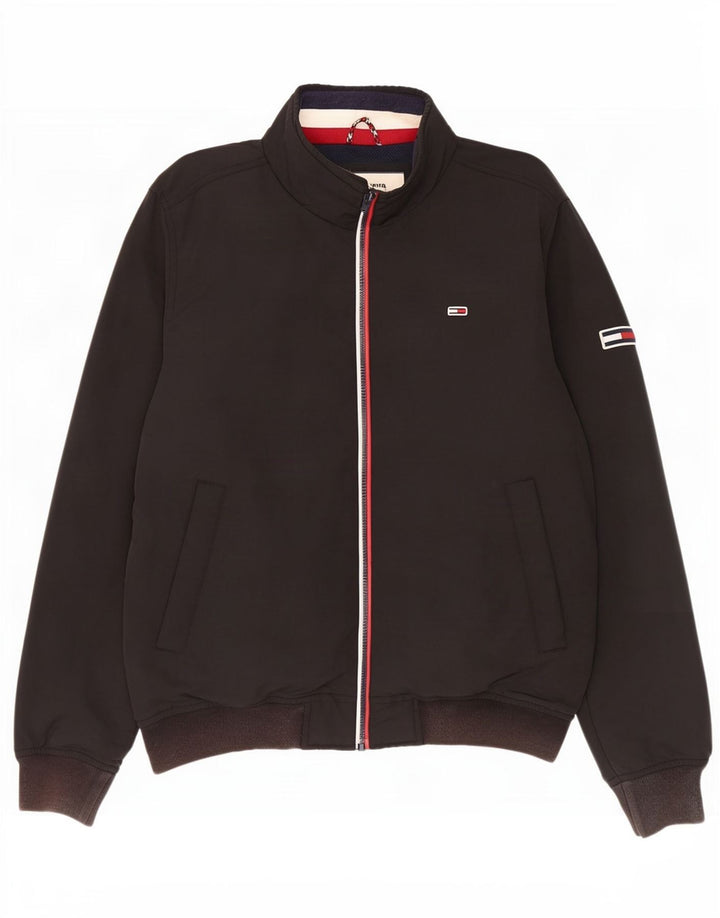 Tommy Hilfiger Veste Bomber Homme UK 40 Large Noir Nylon