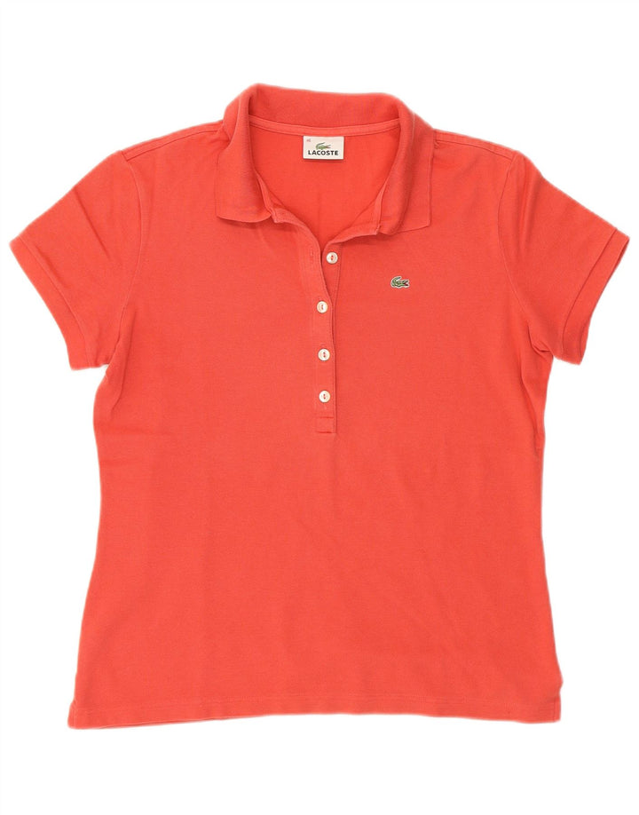 LACOSTE Polo Femme Taille 46 XL Rouge Coton