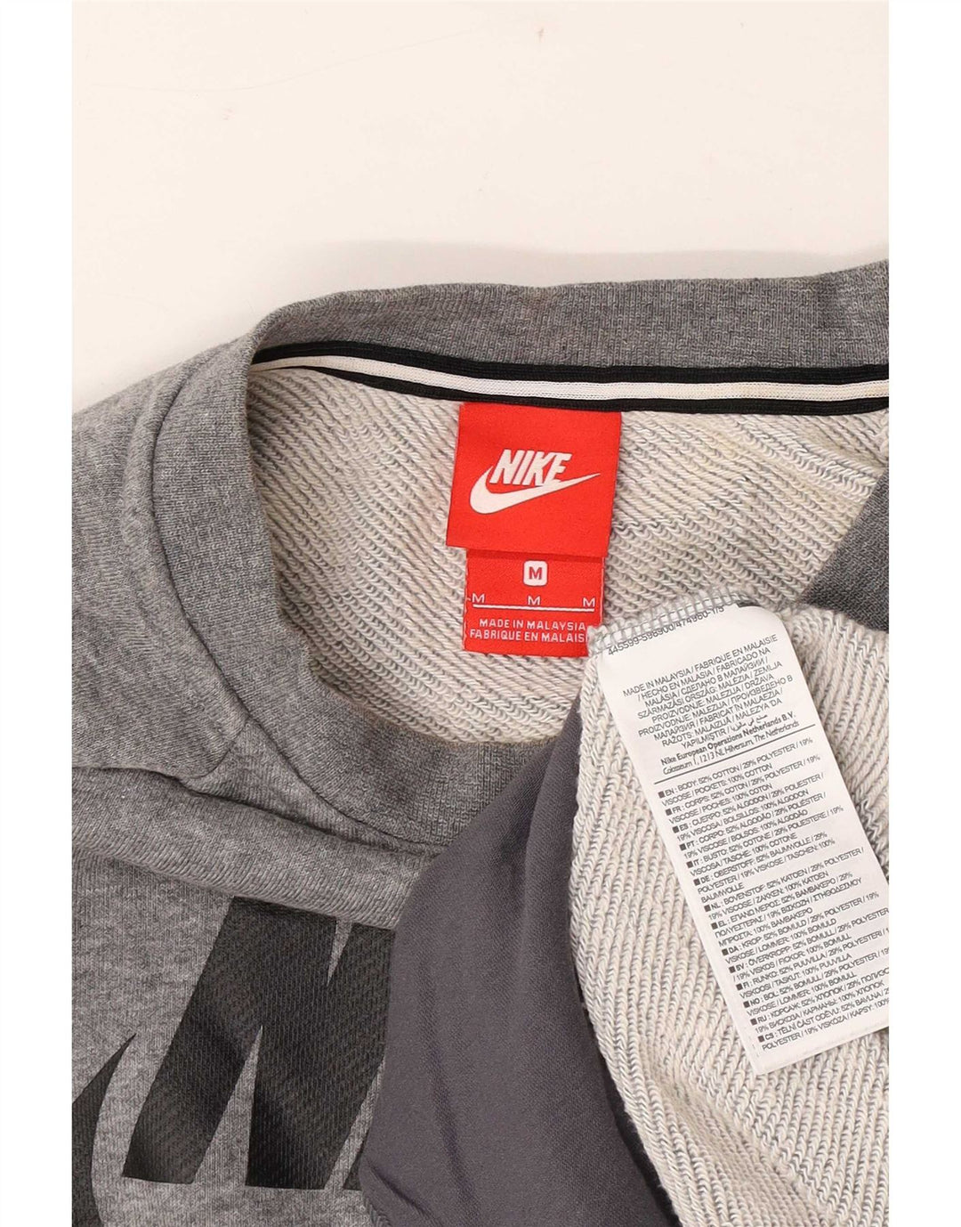 Nike Homme Sweat-Shirt Graphique Gris Moyen Moucheté Coton