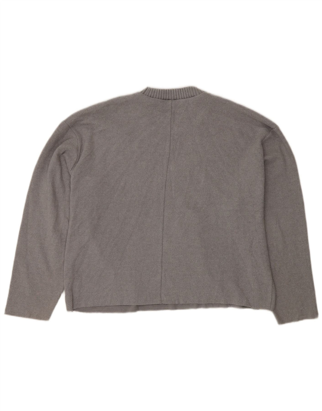 Zara Womens Loose Fit Blouse Top UK 14 Gris Moyen