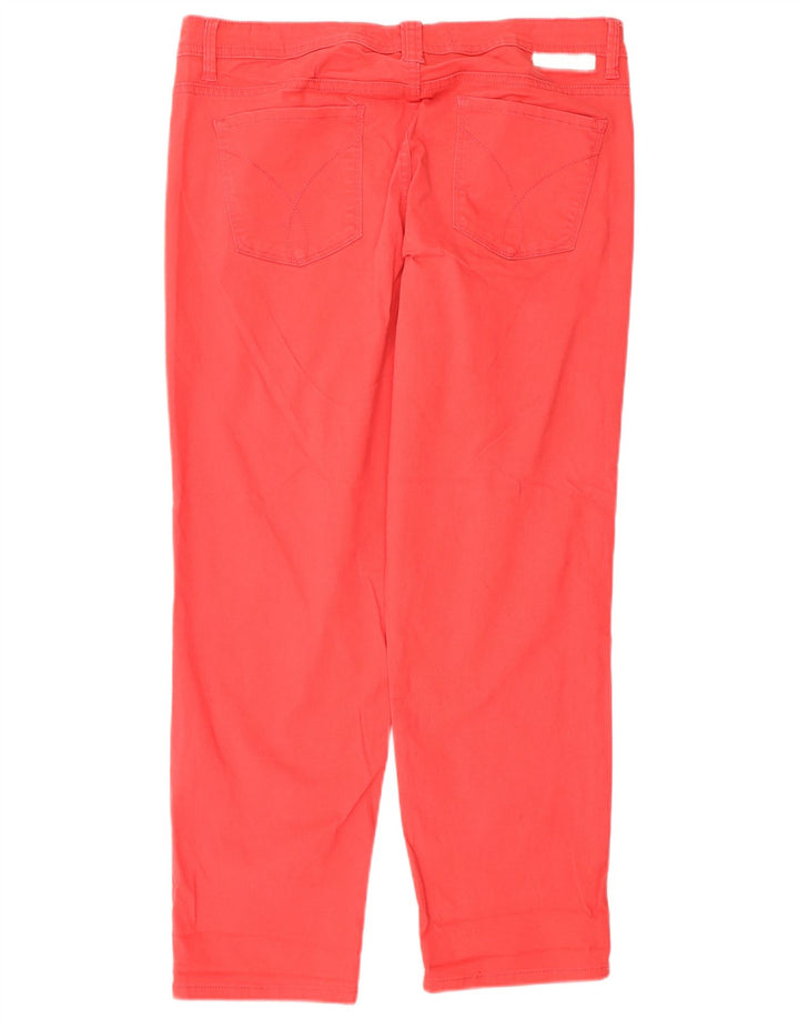 CALVIN KLEIN Jean slim pour femme US 12 Large W32 L27 Rouge