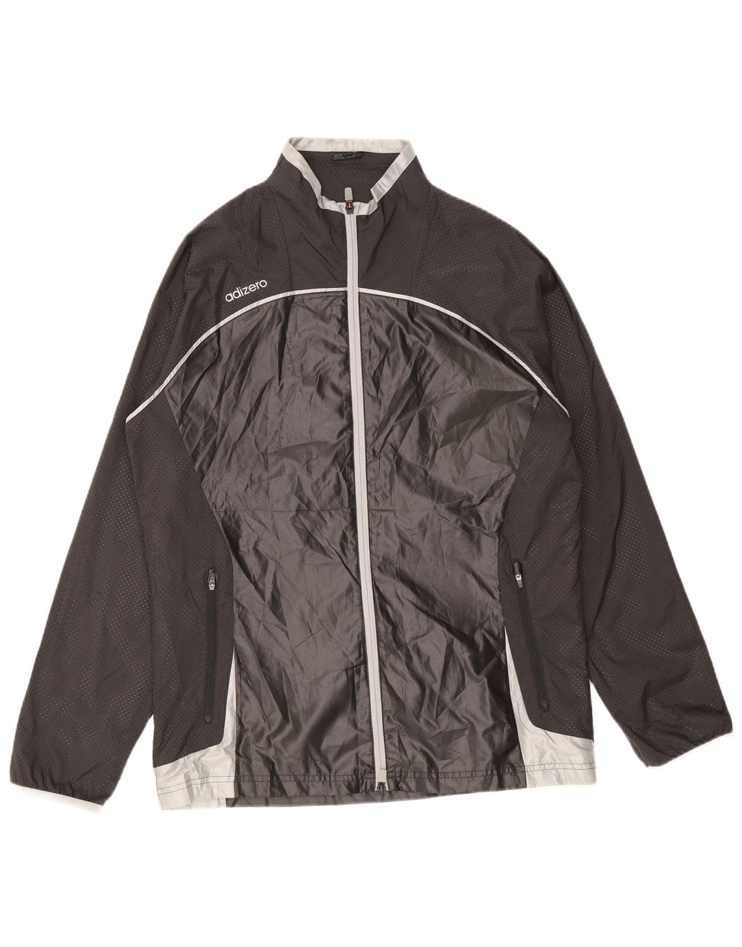 Adidas Veste de pluie pour homme UK 42 XL Noir Colorblock Polyester