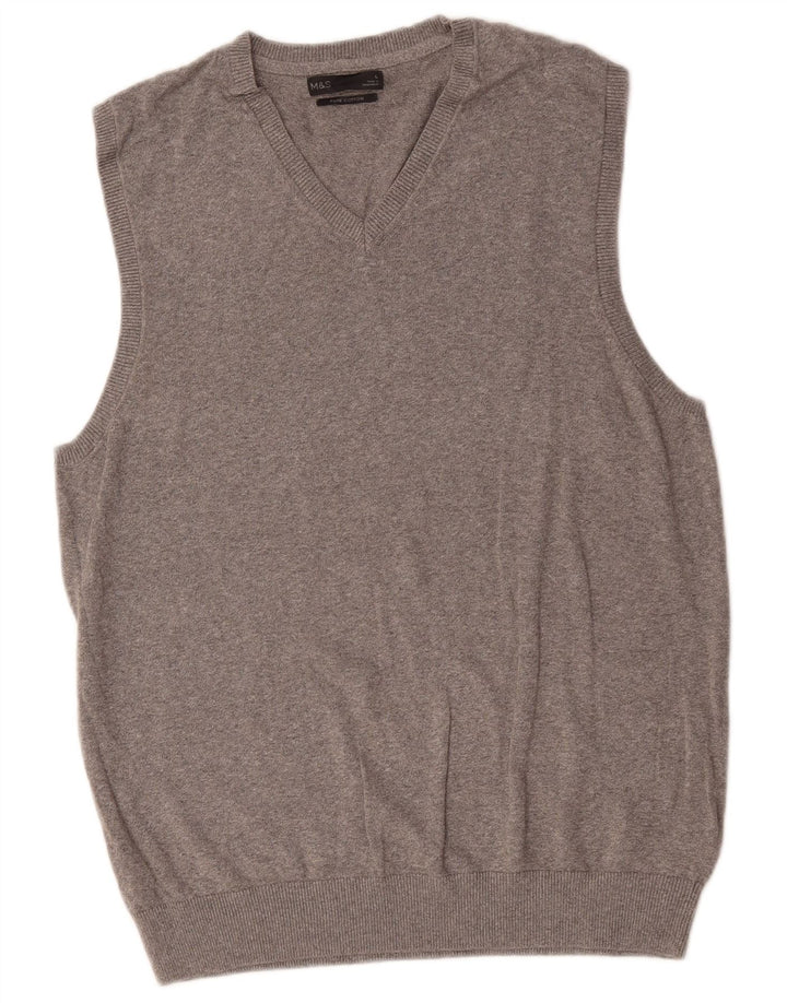 Marks & Spencer Débardeur pour homme en coton gris Taille L