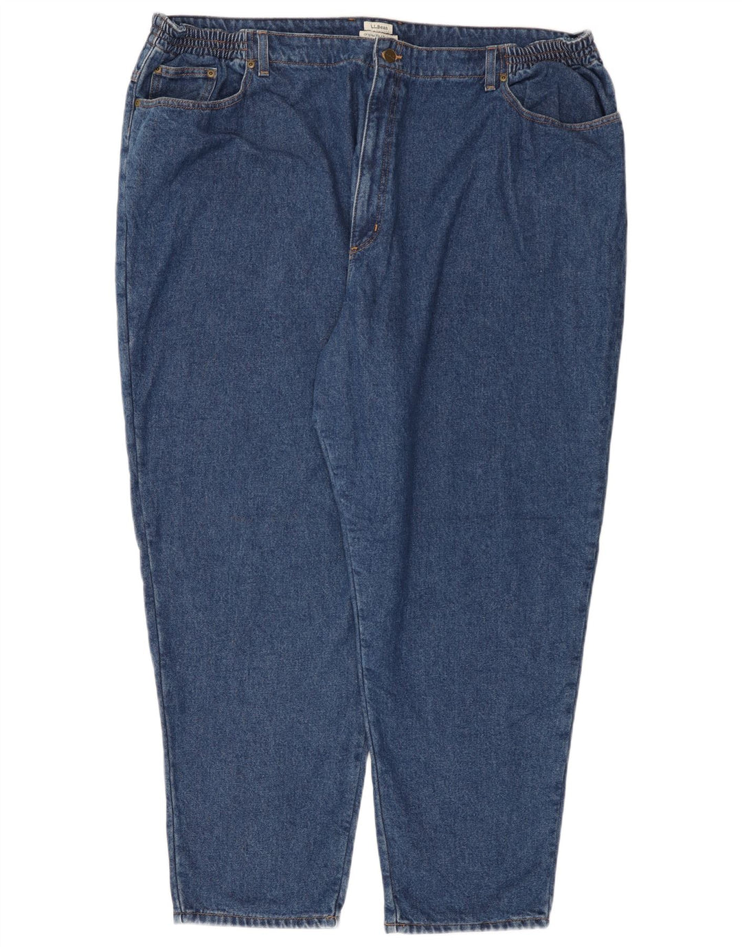 L.L.BEAN Jean droit coupe originale pour femme US 26 5XL W52 L30 Bleu