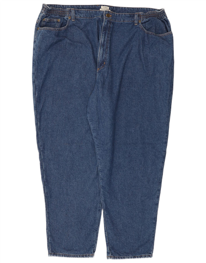 L.L.BEAN Jean droit coupe originale pour femme US 26 5XL W52 L30 Bleu