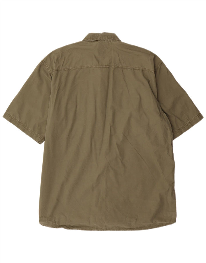 EDDIE BAUER Chemise à manches courtes pour homme Large Kaki Coton