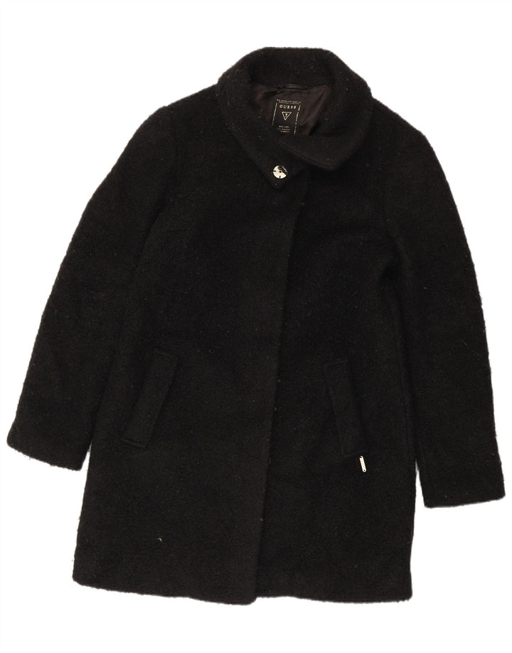 Guess Manteau Femme UK 14 Large Laine Noire