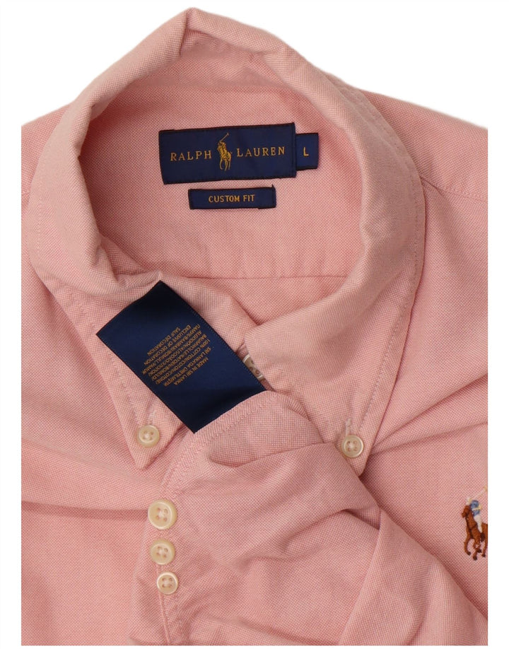 Ralph Lauren Chemise sur mesure pour homme Grand coton rose
