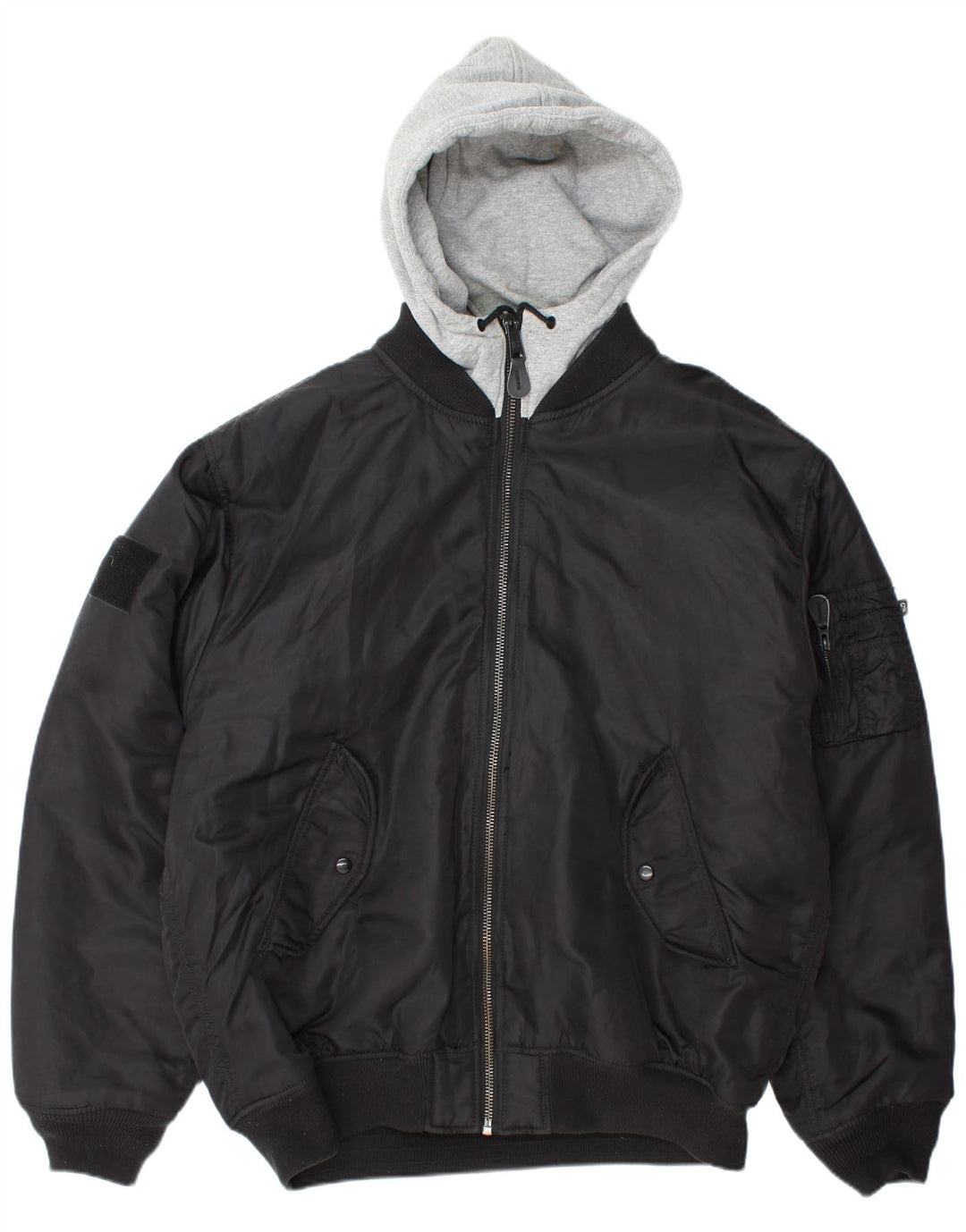 BRANDIT Veste Bomber à Capuche Homme UK 46 3XL Nylon Noir