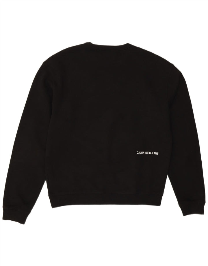 Calvin Klein Jeans Sweat-Shirt Graphique Homme Noir Moyen Coton