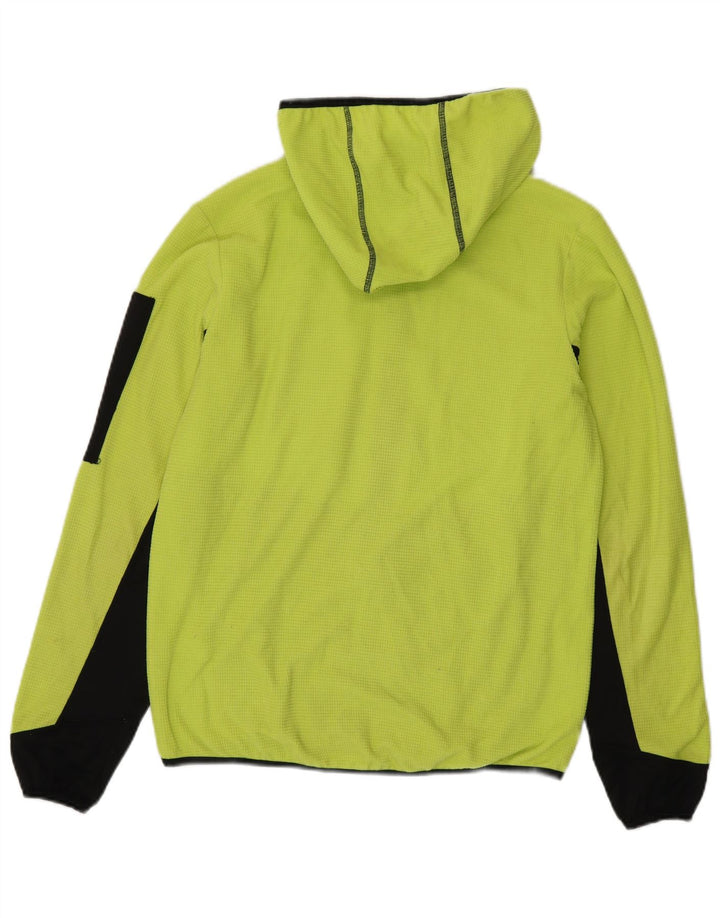 SLAM Pull à capuche zippé pour homme Petit polyester color block vert