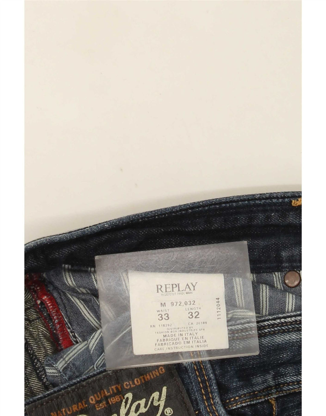Replay Jean Droit Lenaldo Homme W33 L32 Bleu