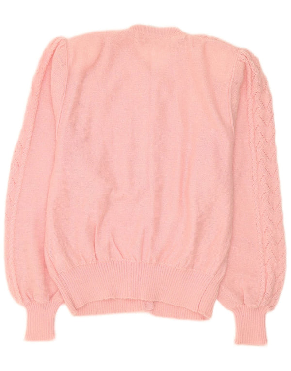 Luciana Femmes Cardigan Pull IT 46 Grand Rose Mohair