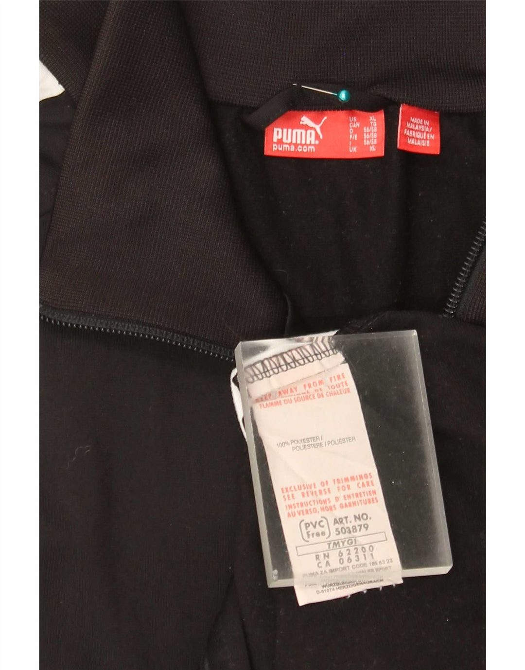 Puma Veste de Survêtement Homme XL Noir Colorblock Polyester