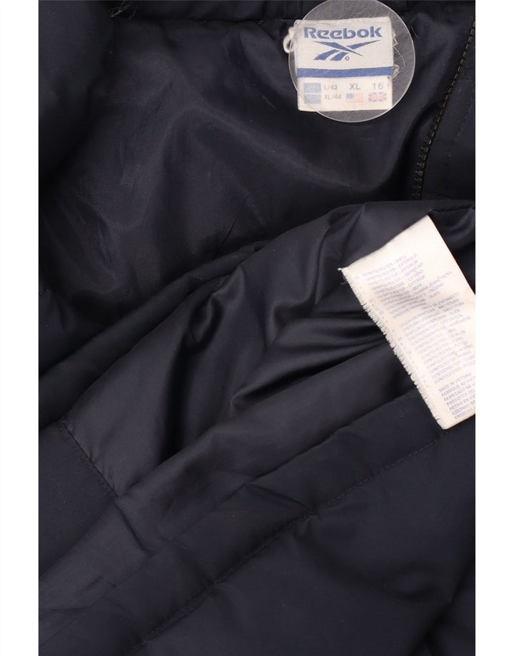 Reebok Veste matelassée surdimensionnée pour femme UK 16 Large Bleu Marine Polyester
