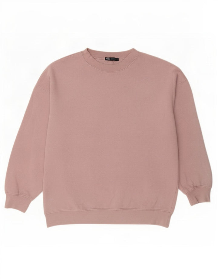 Zara Sweat-shirt surdimensionné pour femme UK 10 Petit Rose
