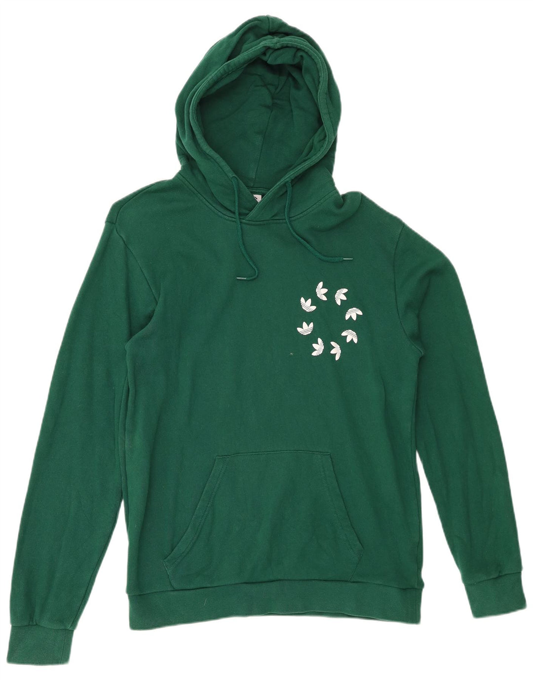 ADIDAS Pull à capuche graphique en coton vert moyen pour homme