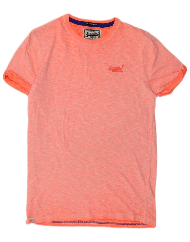 Superdry T-Shirt Top Petit Orange Coton Homme