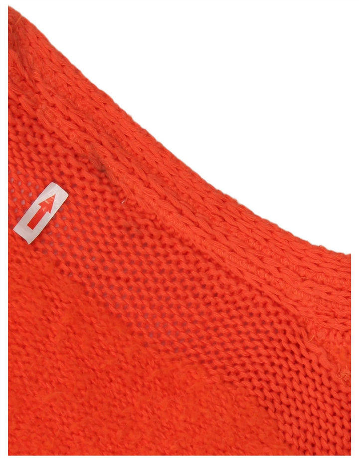 PEOPLE TREE Cardigan surdimensionné pour femme en coton orange UK 6 XS