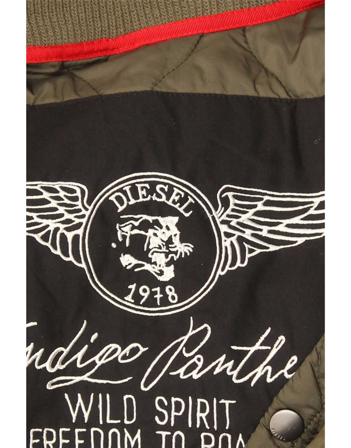 Diesel Parka à capuche pour homme UK 38 Kaki moyen