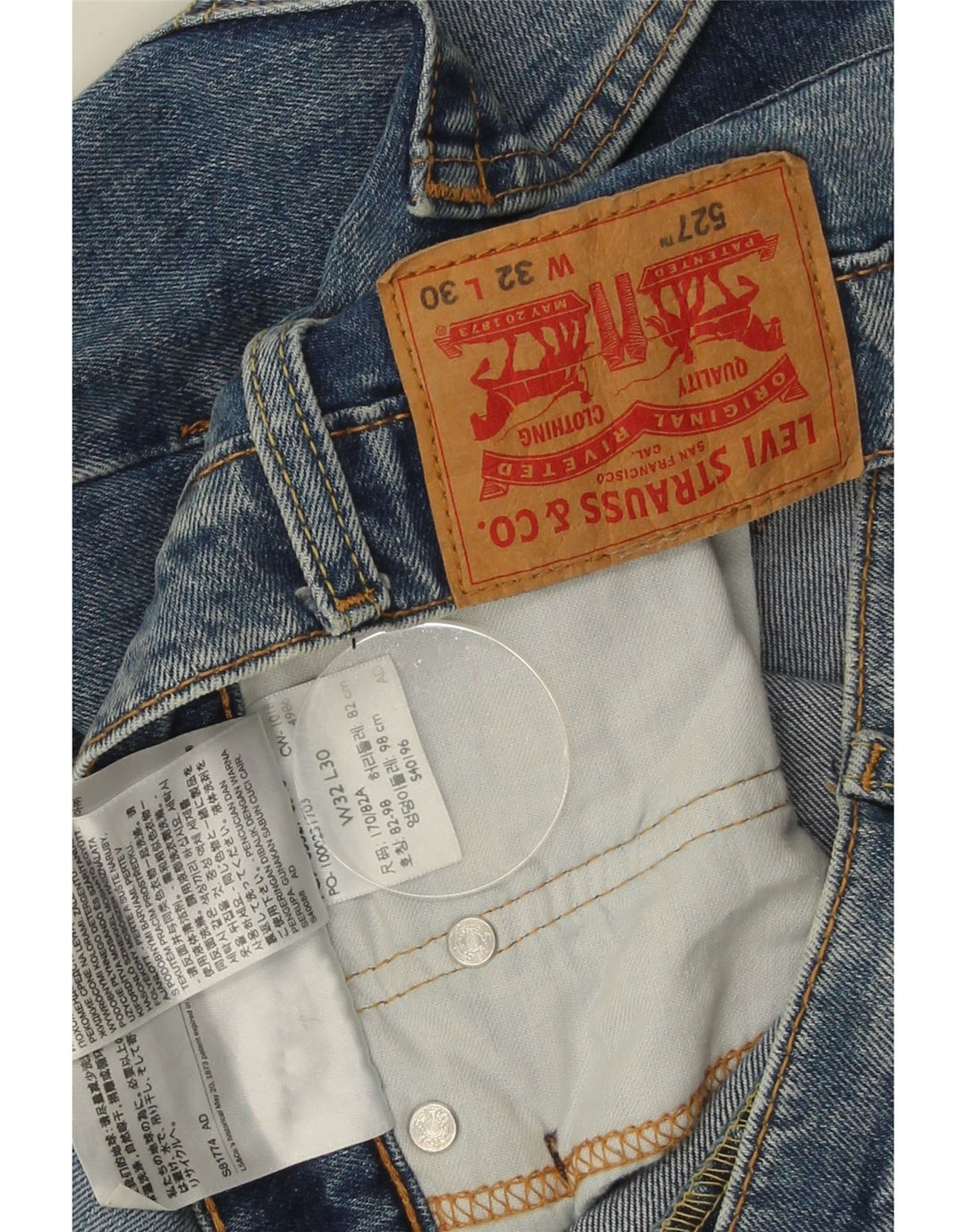 Levi's Jean Slim Bootcut 527 Homme Bleu W32 L30 Coton