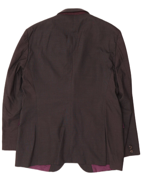 Hugo Boss Veste Blazer 2 Boutons Homme EU 54 2XL Gris Laine